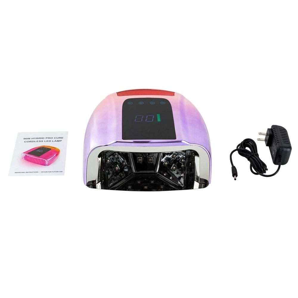 Wireless Rechargeable Nail Gel Dryer LED UV Nail Lamp 96W Portable Cordless Nail Manicure 0