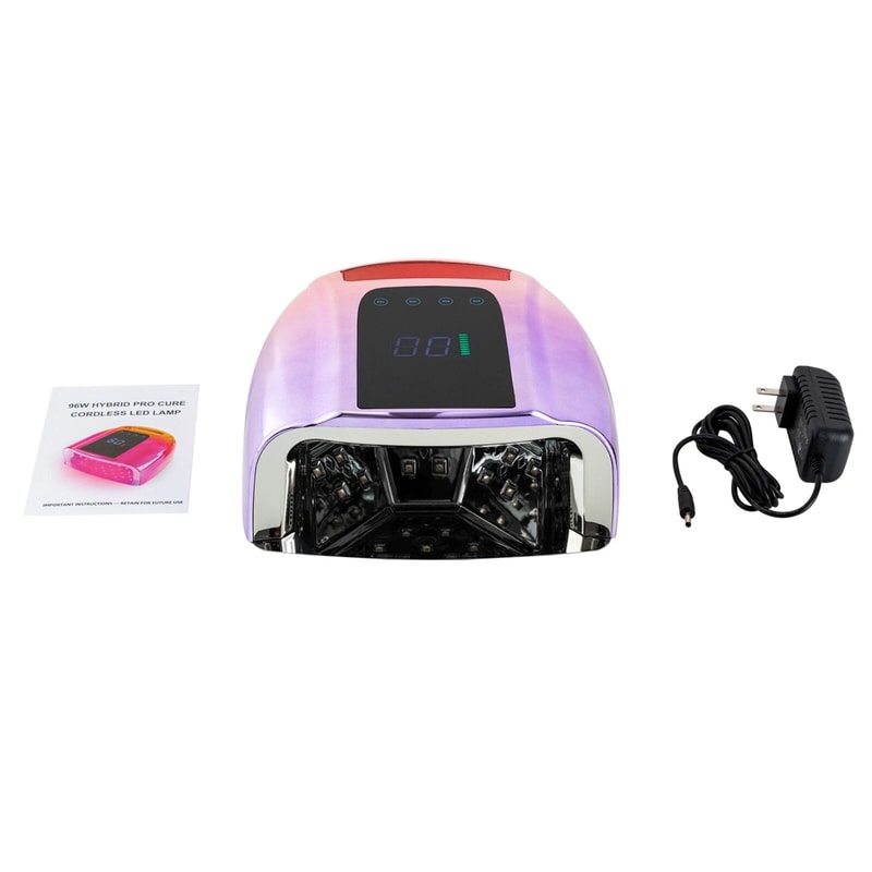Wireless Rechargeable Nail Gel Dryer LED UV Nail Lamp 96W Portable Cordless Nail Manicure 0