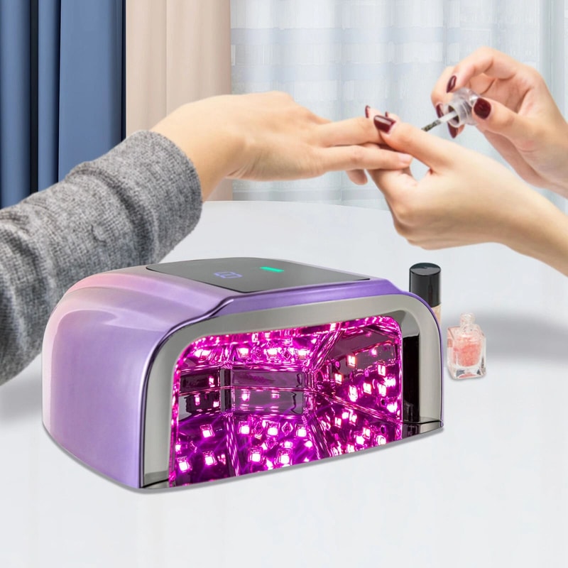 Wireless Rechargeable Nail Gel Dryer LED UV Nail Lamp 96W Portable Cordless Nail Manicure 1