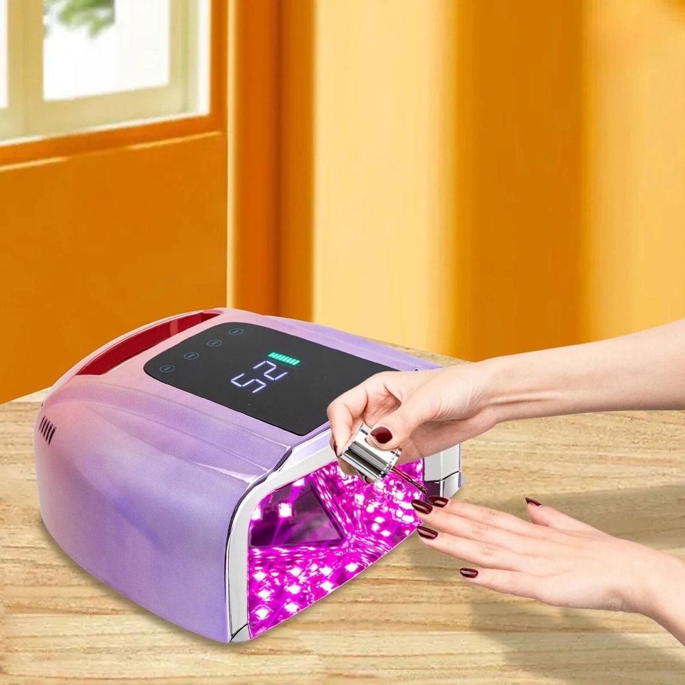 Wireless Rechargeable Nail Gel Dryer LED UV Nail Lamp 96W Portable Cordless Nail Manicure 2