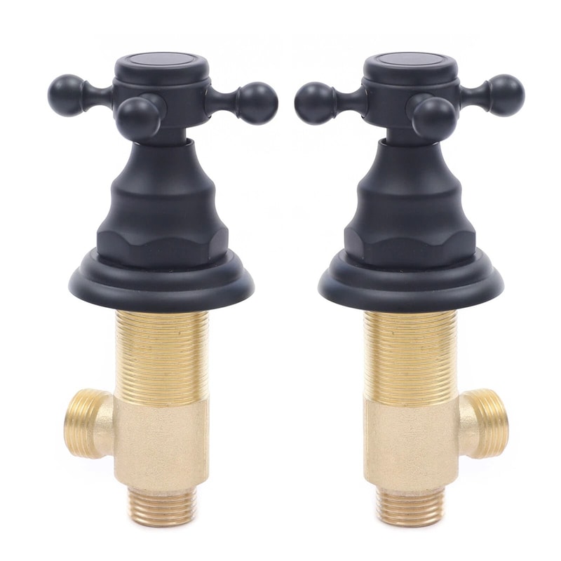 Black Shower Faucet System Combo Rainfall Shower Head Set W Mixer Valve Kit 5