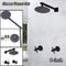 Black Shower Faucet System Combo Rainfall Shower Head Set W Mixer Valve Kit 9