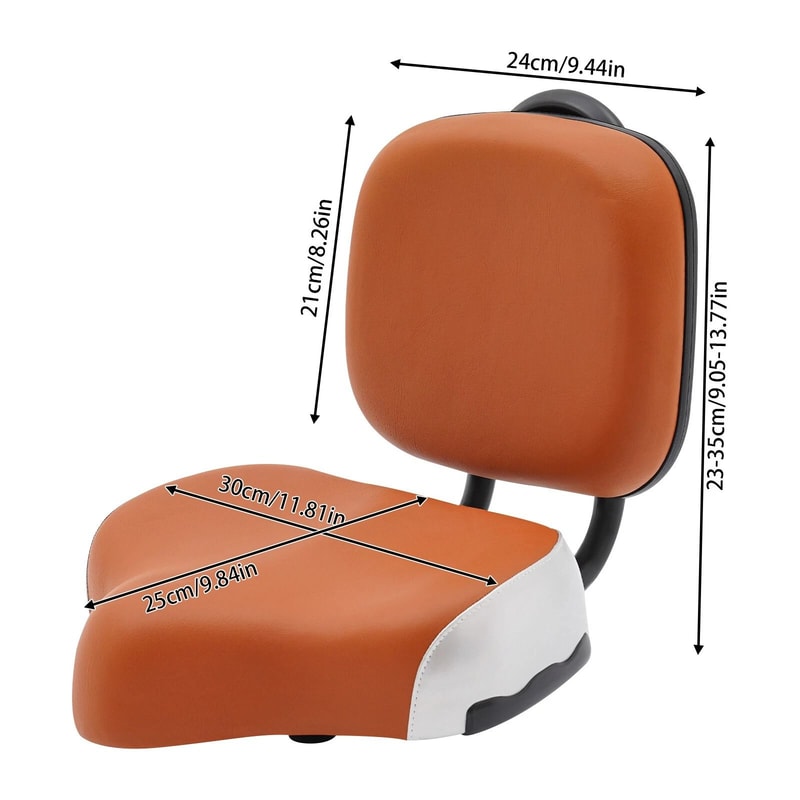 Extra Wide Bike Seat With Backrest Comfortable Tricycle Saddle Seat With BackSupport 3