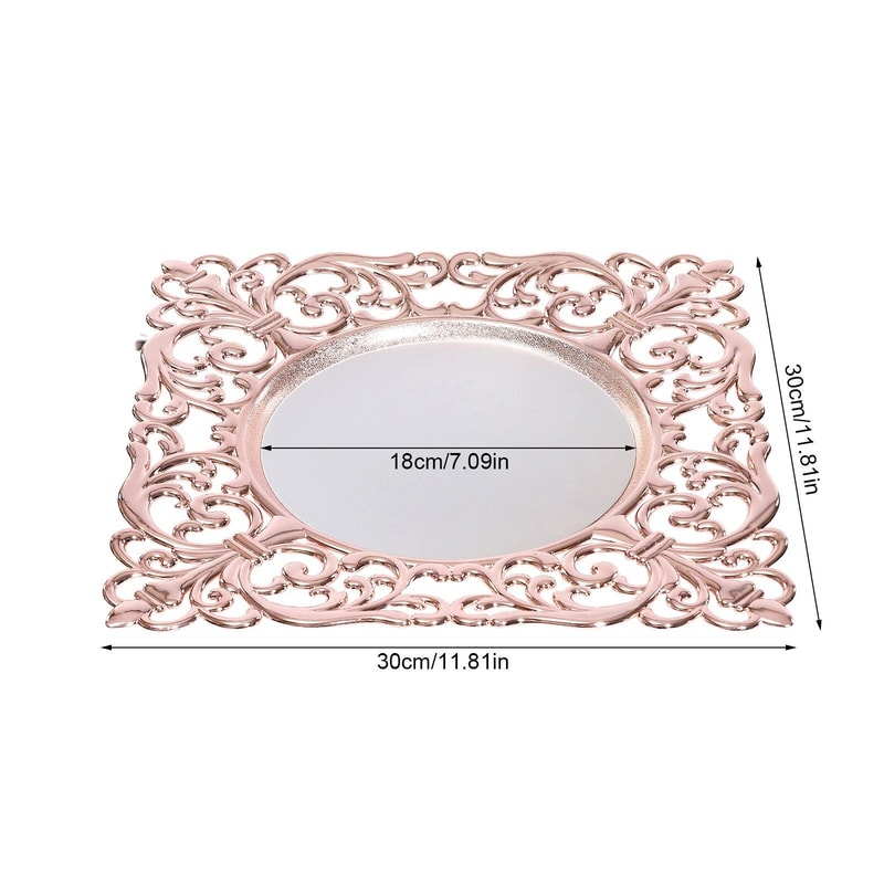 Embossed Rims Charger Plates Square Plastic Plates For Weddings 9