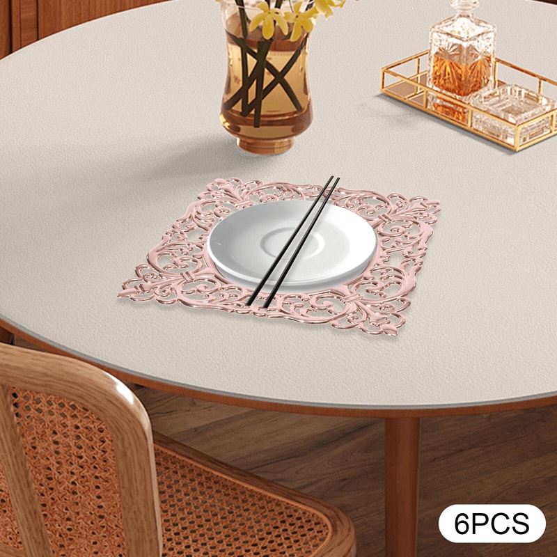 Embossed Rims Charger Plates Square Plastic Plates For Weddings 5