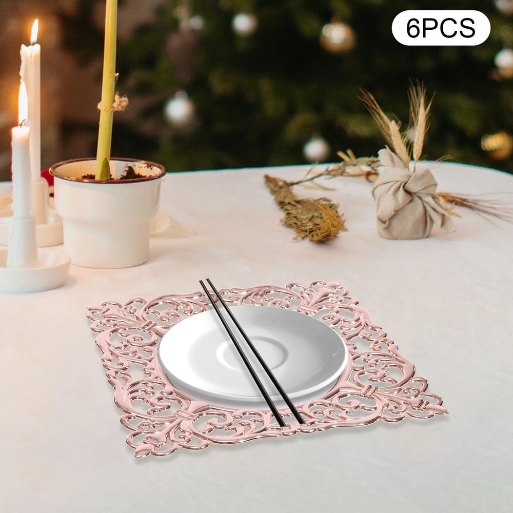 Embossed Rims Charger Plates Square Plastic Plates For Weddings 10