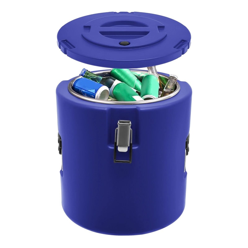 Insulated Soup Container With Lid Blue Modern Insulated Bucket For Hot Or Cold Meals 12