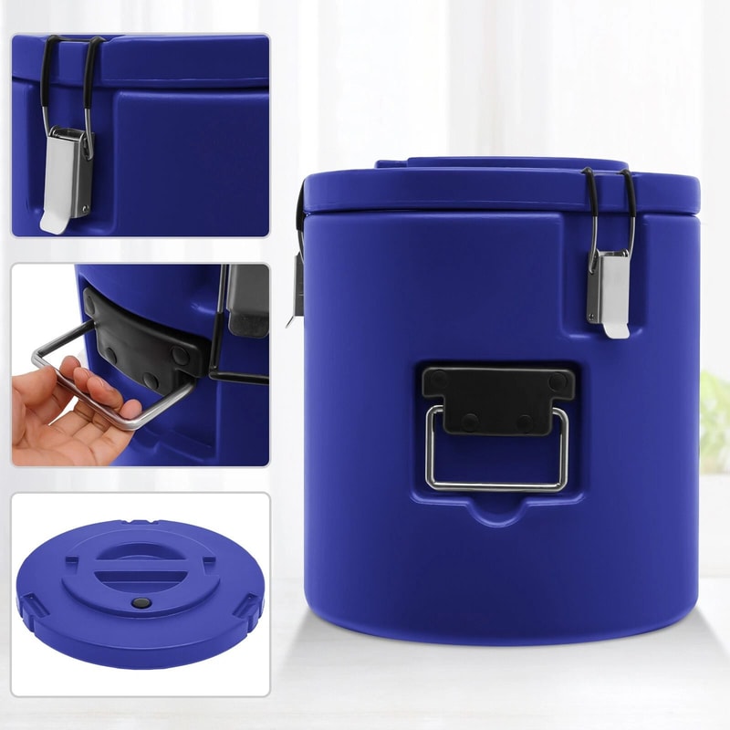 Insulated Soup Container With Lid Blue Modern Insulated Bucket For Hot Or Cold Meals 4