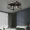 Farmhouse Industrial 2Light Ceiling Light Fixture Matte Black Flush Mount Lamp 2