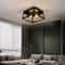 Farmhouse Industrial 2Light Ceiling Light Fixture Matte Black Flush Mount Lamp 3
