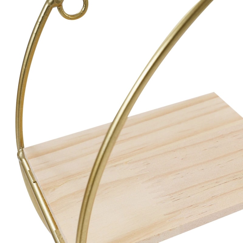 Storage Display Rack 3tier Round Moon Wall Mounted Shelf 3