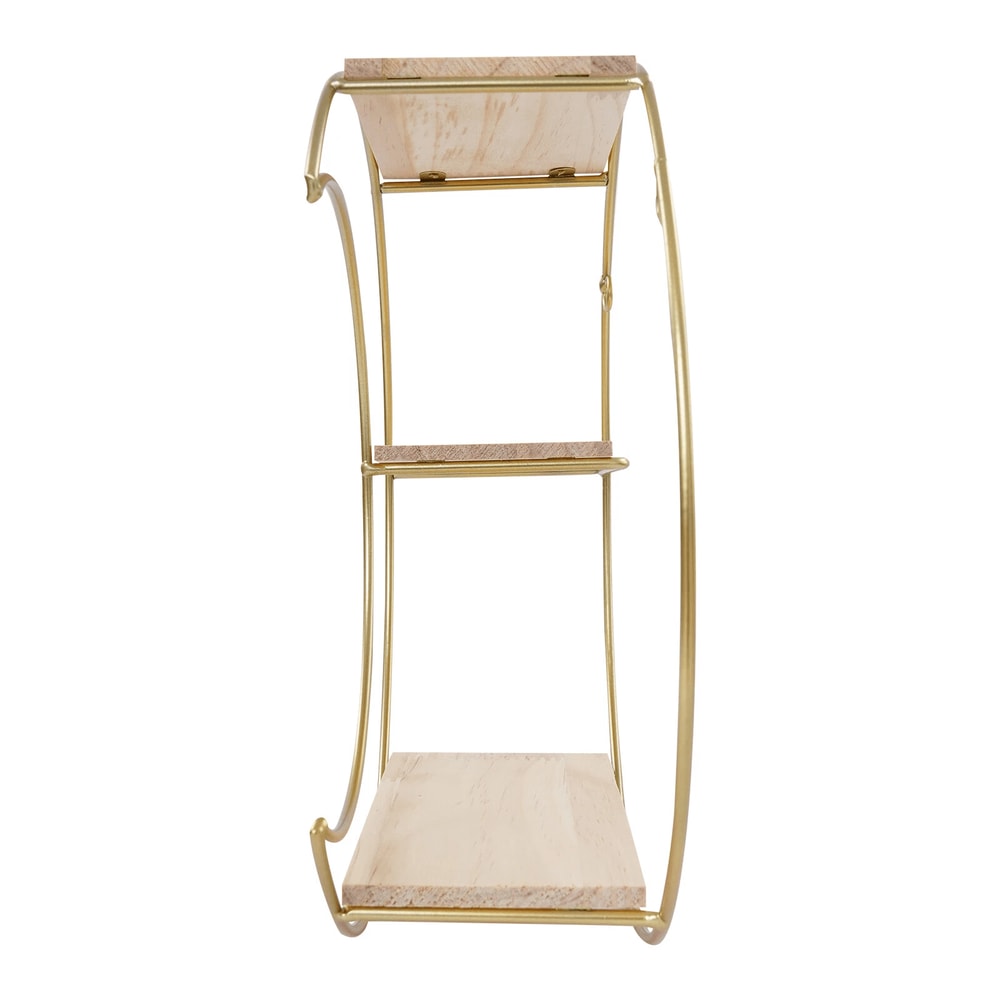 Storage Display Rack 3tier Round Moon Wall Mounted Shelf 5