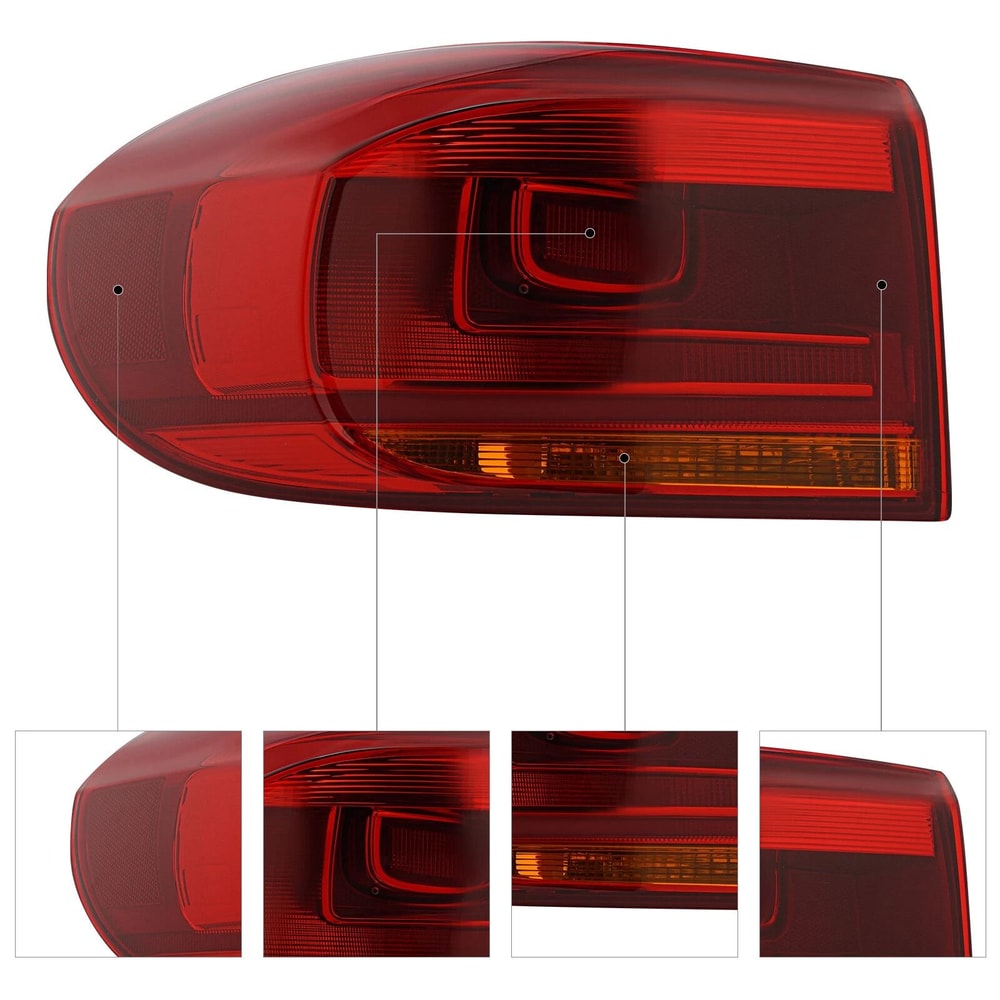 Left Side Haloge Outer Tail Light For Volkswagen Tiguan No Bulb 15
