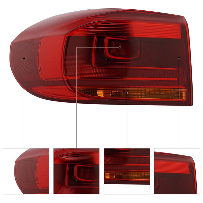 Left Side Haloge Outer Tail Light For Volkswagen Tiguan No Bulb 15