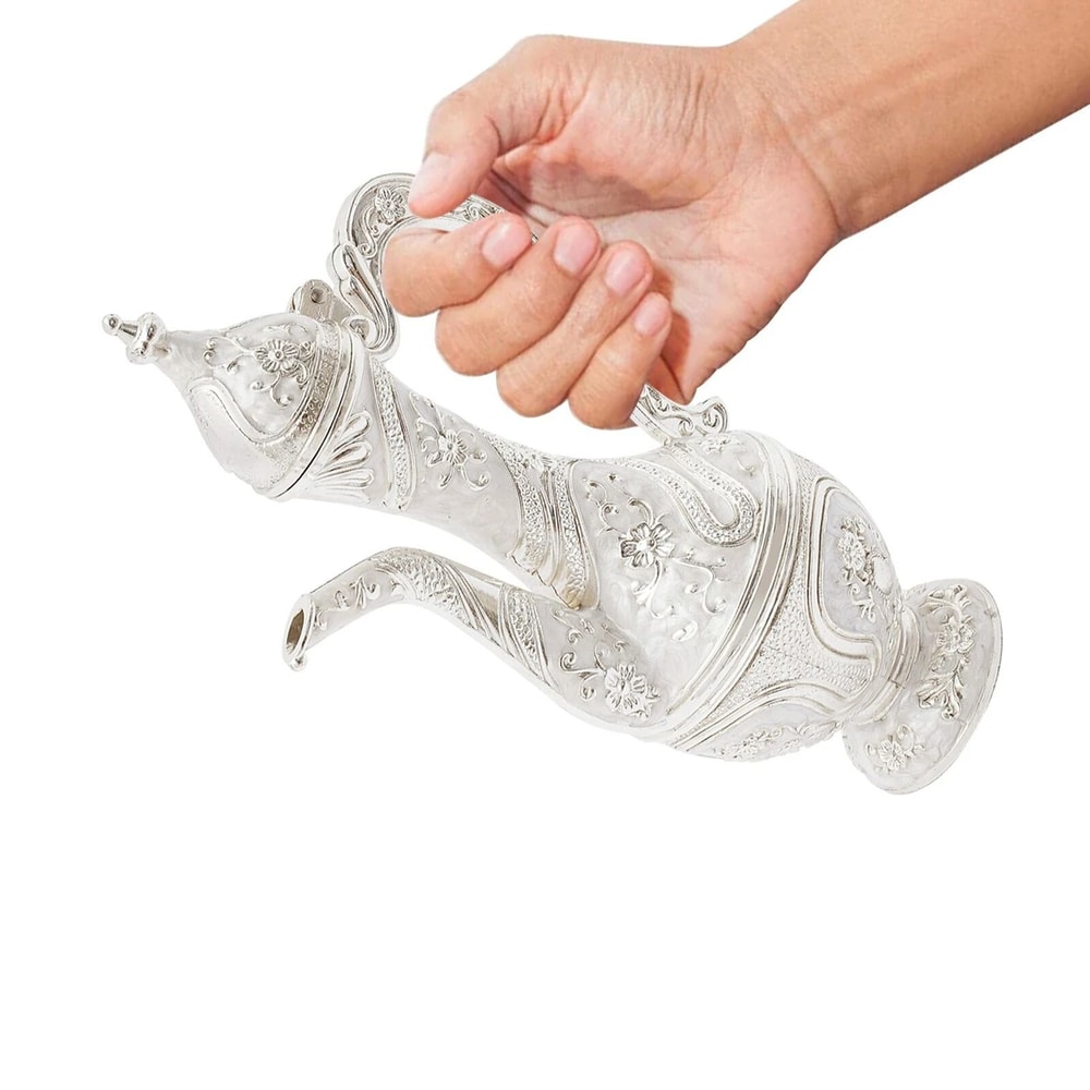 Zinc Alloy Vintage Teapot Set With Tray Cups Tea Coffee Wine Serving Set 5