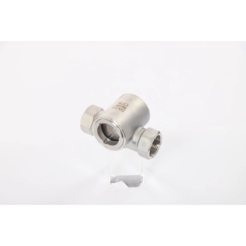 Stainless Steel Sight Water Flow Indicator Plastic Impeller 0