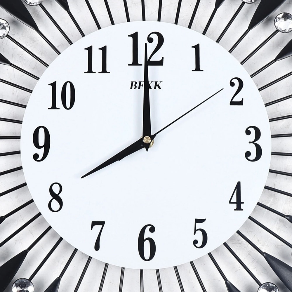 3D Metal Luxury Wall Clock Feather Wall Watch Home Decor For Living Room 1