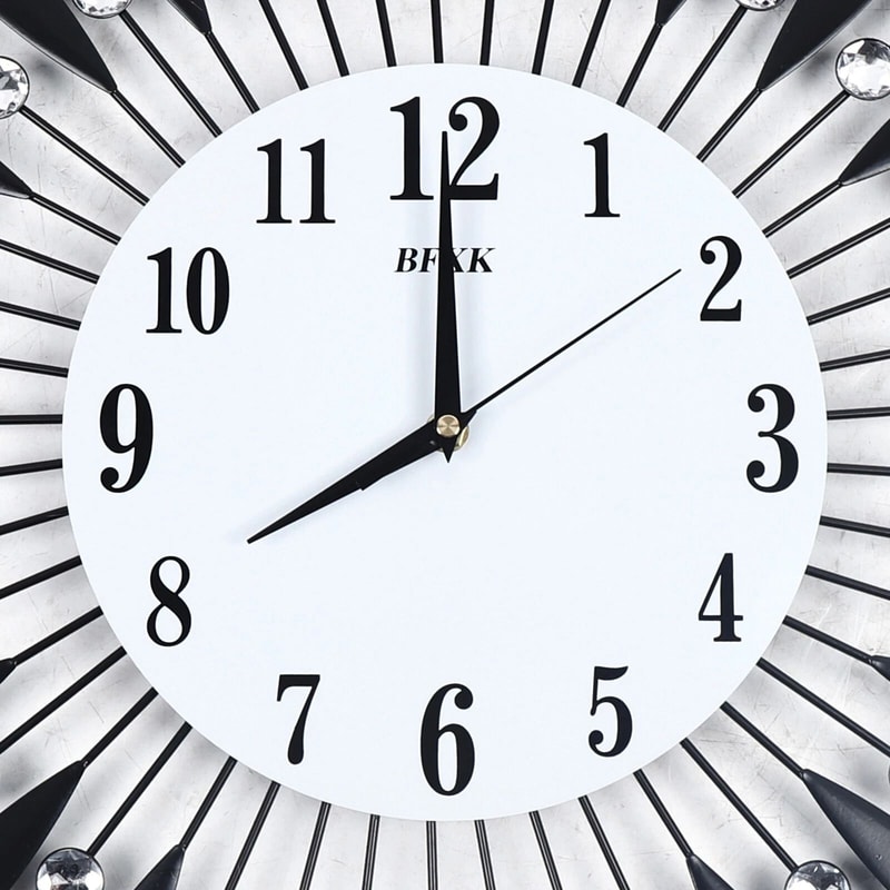 3D Metal Luxury Wall Clock Feather Wall Watch Home Decor For Living Room 1