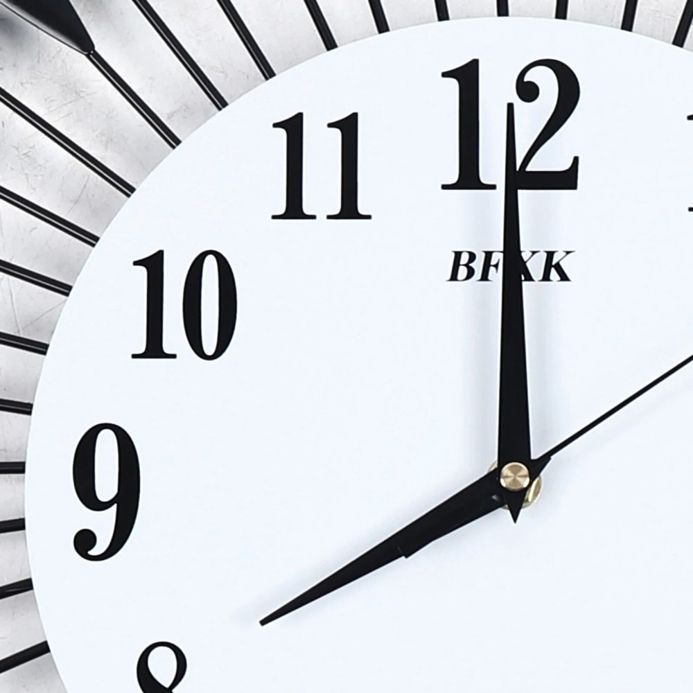 3D Metal Luxury Wall Clock Feather Wall Watch Home Decor For Living Room 2