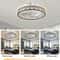 LED Dimmable Ceiling Fan Light Modern Invisible Chandelier Lamp With Remote 7