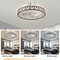 LED Dimmable Ceiling Fan Light Modern Invisible Chandelier Lamp With Remote 7
