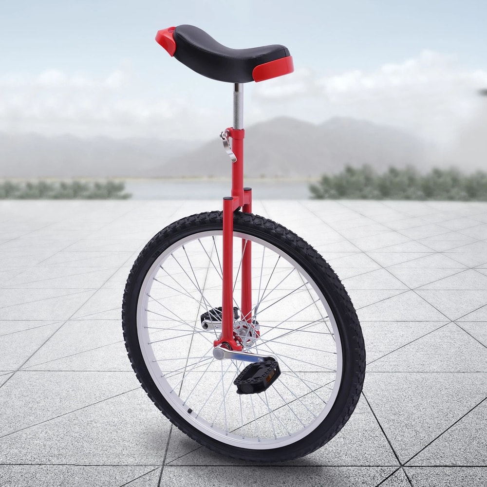 Sports Wheel Unicycle With Thickened Steel Pipe Adjustable Seat 14