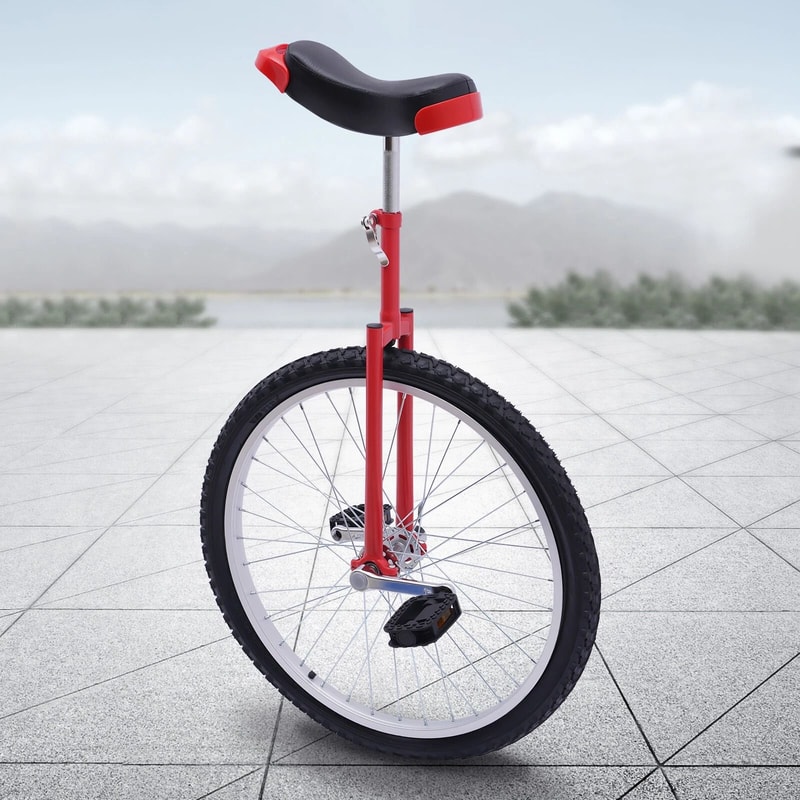 Sports Wheel Unicycle With Thickened Steel Pipe Adjustable Seat 14