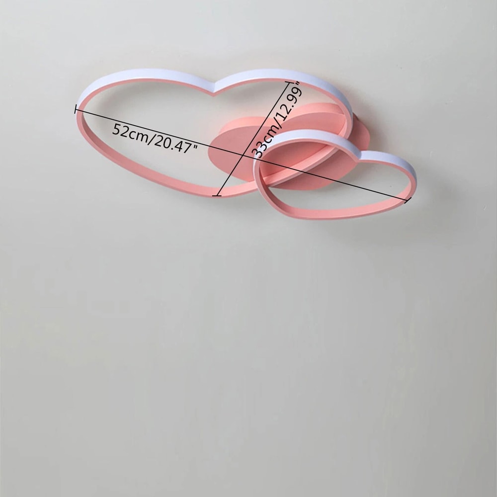 Romantic Heart Shape Chandelier Modern LED Ceiling Light Girls Room Lamp 7