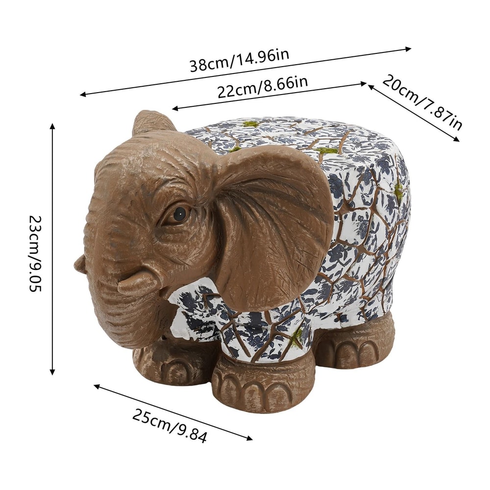 Brown Decorative Magnesium Oxide Elephant Garden Stool For Home Decor 9
