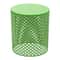 Accent Table With Modern Openwork Pattern Green Side Table Metal Frame 4