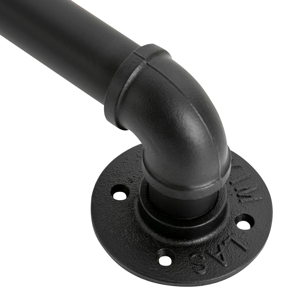 Iron Handrail Stair Railing Kit Black WallMounted For IndoorOutdoor Use 1