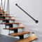 Iron Handrail Stair Railing Kit Black WallMounted For IndoorOutdoor Use 0