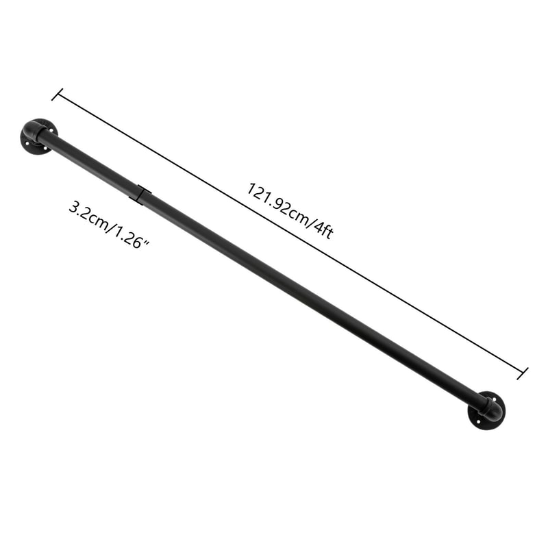 Iron Handrail Stair Railing Kit Black WallMounted For IndoorOutdoor Use 6