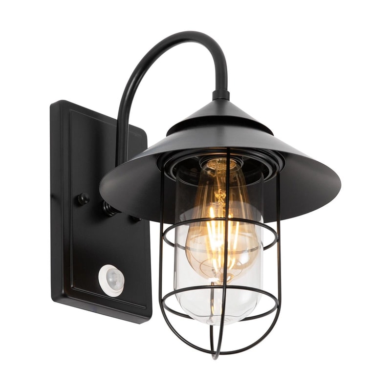 Wall Lantern Light Fixture Porch Sconce Outdoor Motion Sensor Wall Mounted Lamp 4