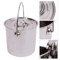12L Stainless Steel Food Water Storage Bucket With Lid Extra Thick Barrel Design 9
