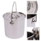 12L Stainless Steel Food Water Storage Bucket With Lid Extra Thick Barrel Design 9