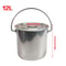 12L Stainless Steel Food Water Storage Bucket With Lid Extra Thick Barrel Design 5