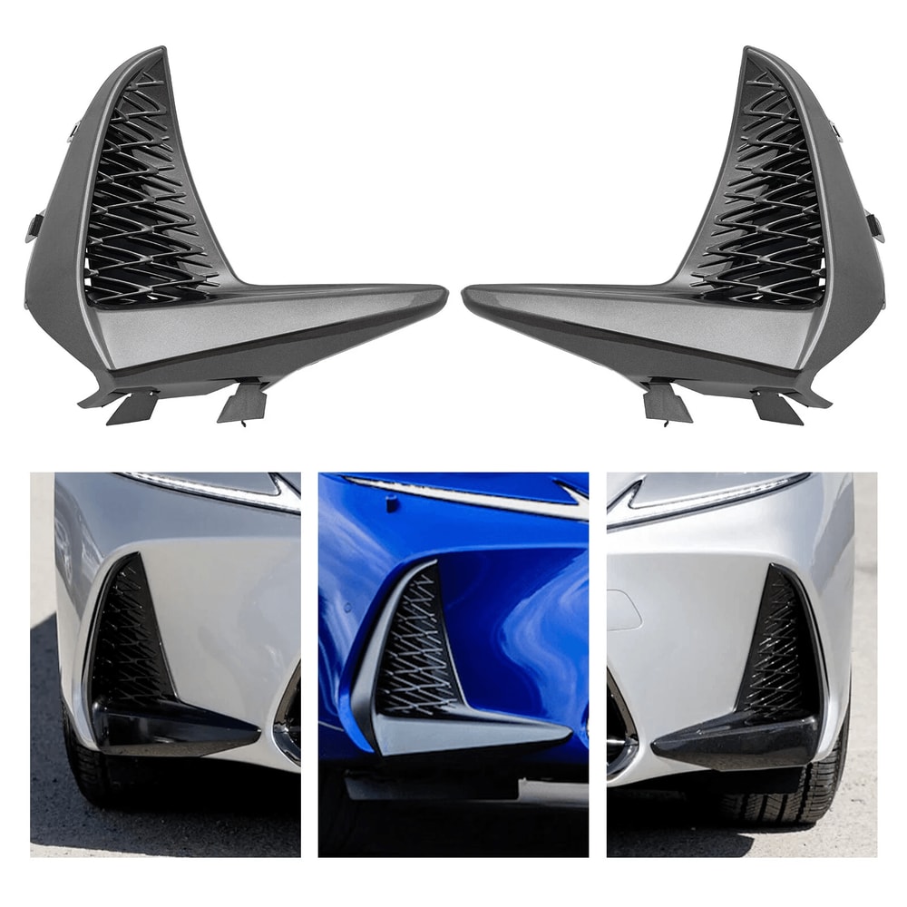 Black Bumper Grille For Lexus Front Left Right Side Outer 3