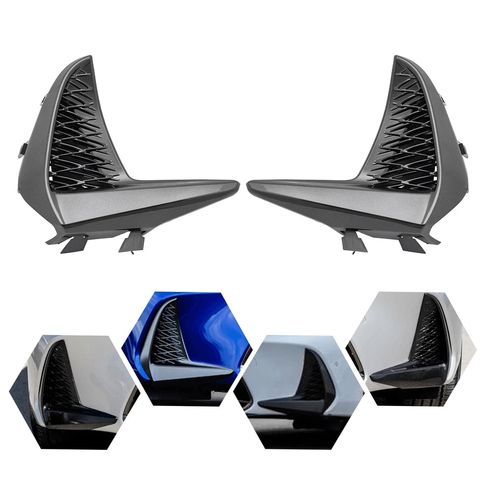 Black Bumper Grille For Lexus Front Left Right Side Outer 5
