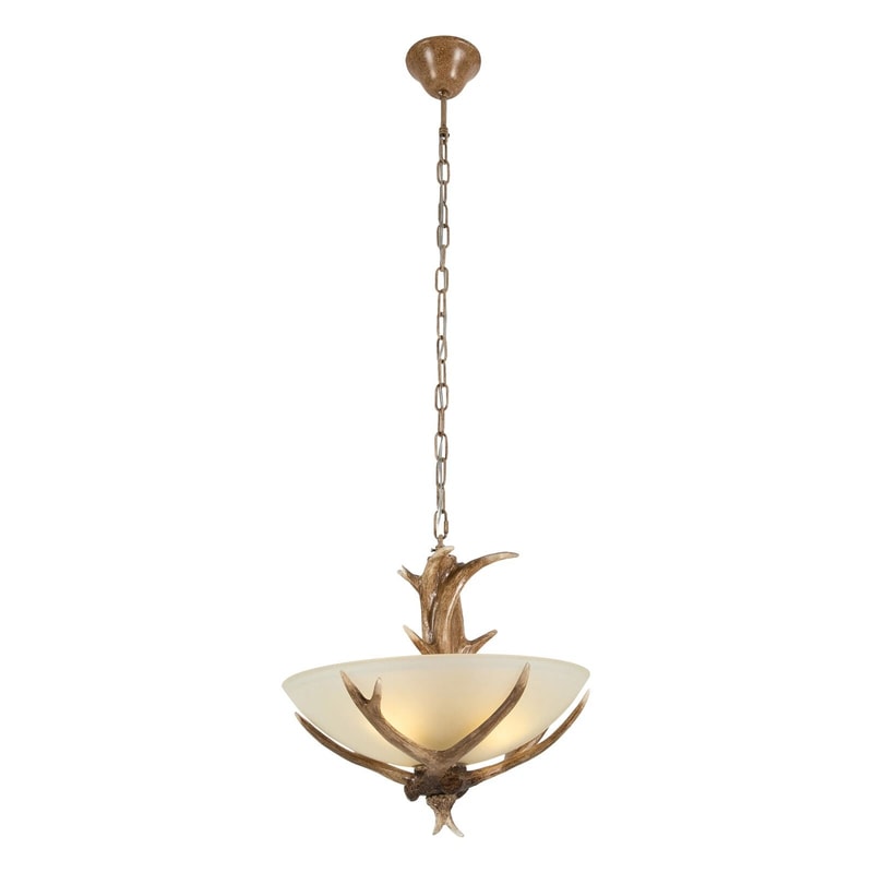 Rustic Faux Deer Horn Ceiling Light Vintage Antler Chandelier Pendant Lamp 4