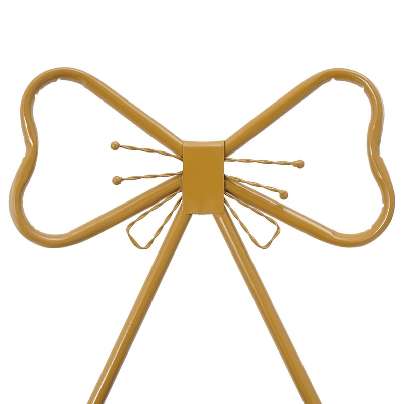 Velvet Backrest Chair Elegant Butterfly Vanity Dining Stool 2