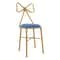 Velvet Backrest Chair Elegant Butterfly Vanity Dining Stool 3