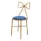 Velvet Backrest Chair Elegant Butterfly Vanity Dining Stool 7