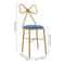 Velvet Backrest Chair Elegant Butterfly Vanity Dining Stool 8