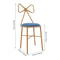 Velvet Backrest Chair Elegant Butterfly Vanity Dining Stool 8