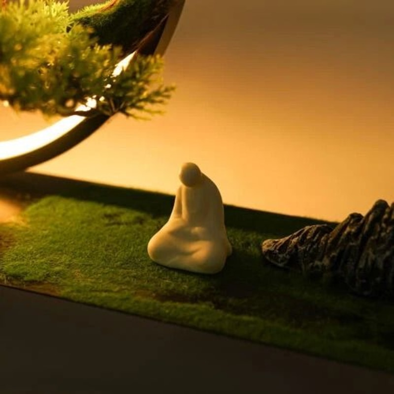 Backflow Incense Zen Artificial Pine Tree With Lamp Rings Decoration 110V For Home Meditation Ambia 7