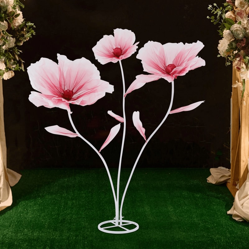 Floral Bridal Wedding Bouquet 3Head Artificial Flowers Home Party Decor 12