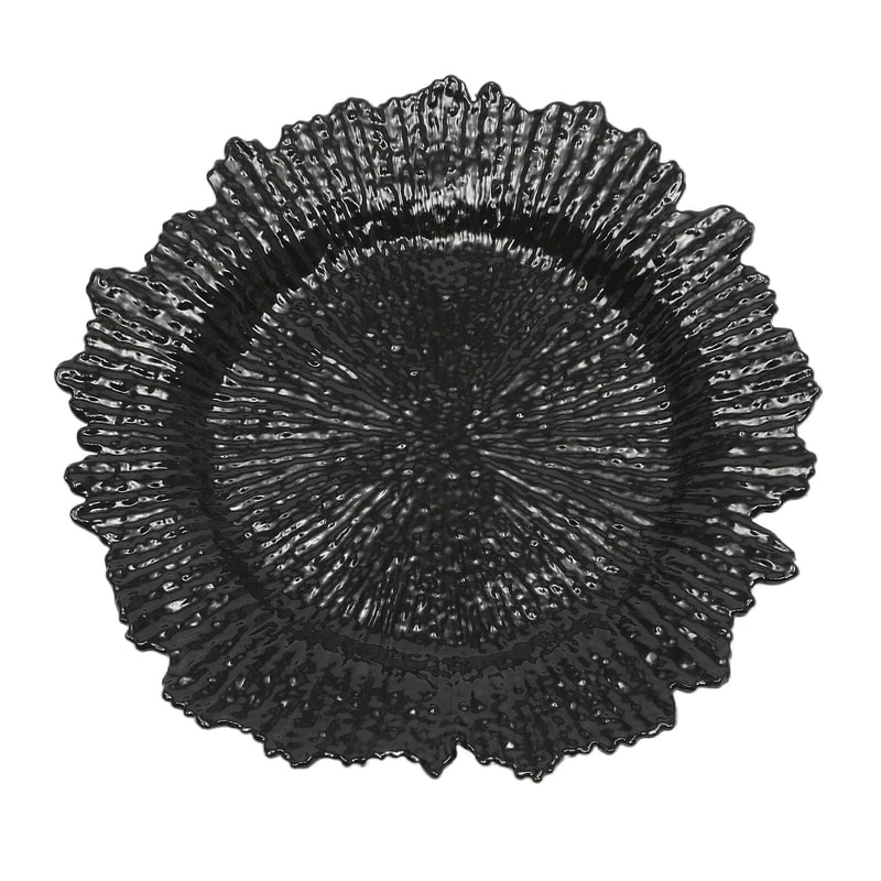 Round Plastic Reef Plates Modern Charger Plates Dinner Plates 3