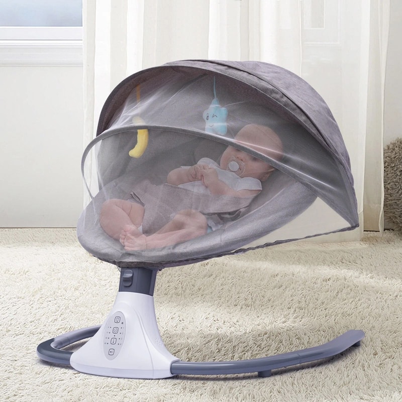 Bluetooth Music Cradle Rocker Electric Baby Bouncer Swing Chair For Infants 12