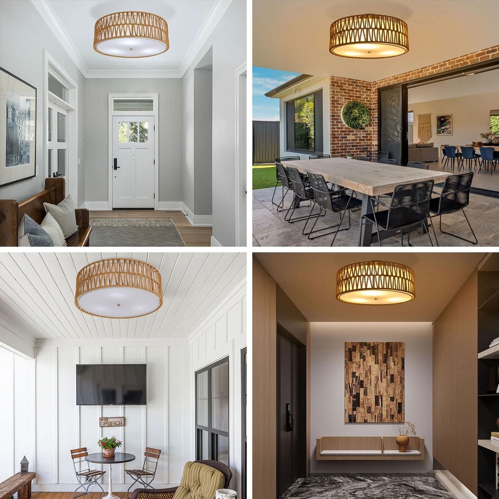 Large Boho Semi Flush Mount Ceiling Light Light Flush Mount Ceiling Light For Modern Homes 4